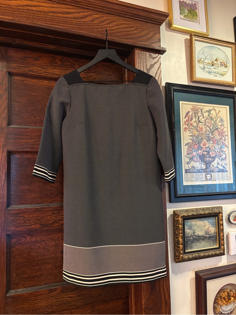 Ann Taylor Classic Black and White Shift Dress